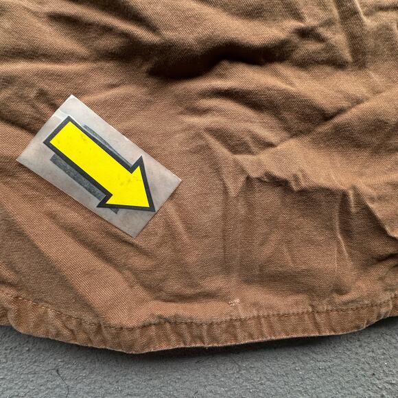 Lakin McKey Trading Co Key Flannel Lined Duck Canvas Shirt Shacket Brown Pocket - Picture 11 of 13